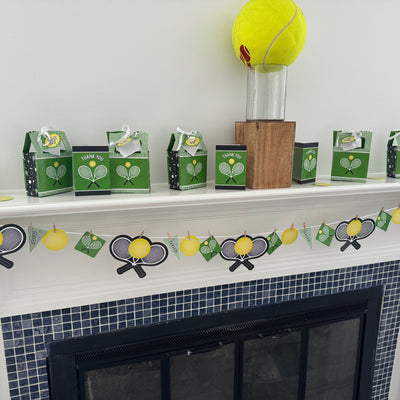 You Got Served - Tennis - Baby Shower or Tennis Ball Birthday Party DIY Decorations - Clothespin Garland Banner - 44 Pieces