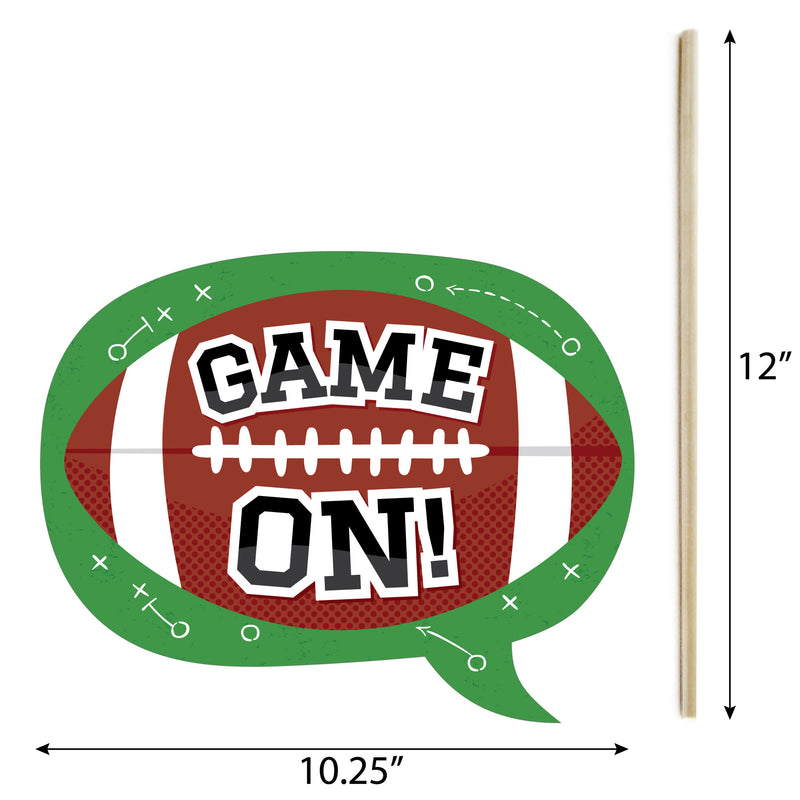 Funny The Big Game - Football Party Photo Booth Props Kit - 10 Piece