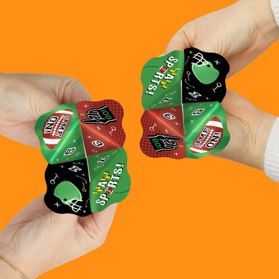 The Big Game - Football Party Cootie Catcher Game - Prediction Fortune Tellers - Set of 12