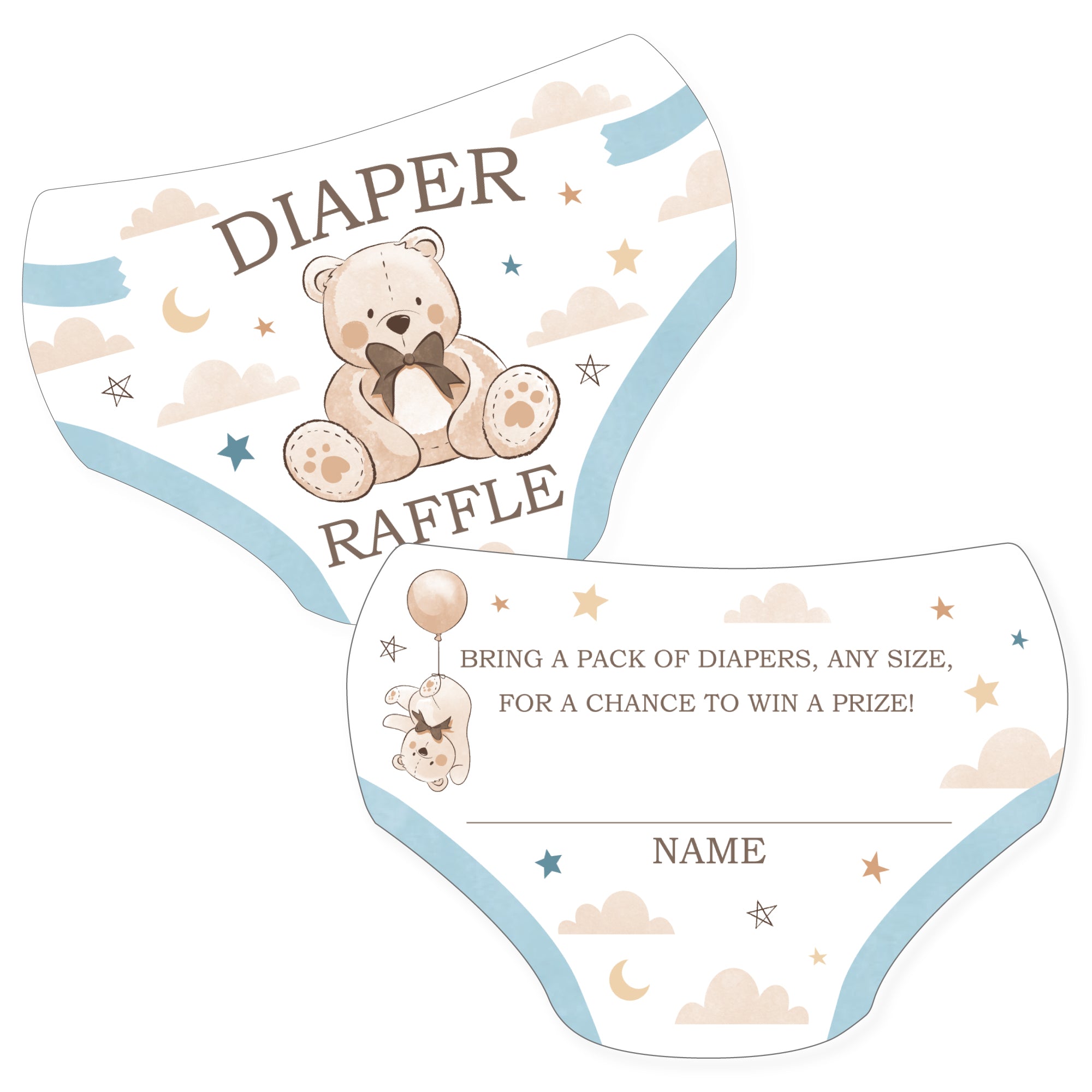 Diaper Party Baby Shower Diaper Raffle Prize We Can Bearly Wait