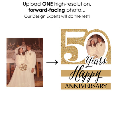 We Still Do - 50th Wedding Anniversary - Happy Anniversary Giant Greeting Card - Personalized Photo Jumborific Card - 16.5 x 22 inches