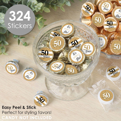 We Still Do - 50th Wedding Anniversary - Anniversary Party Small Round Candy Stickers - Party Favor Labels - 324 Count
