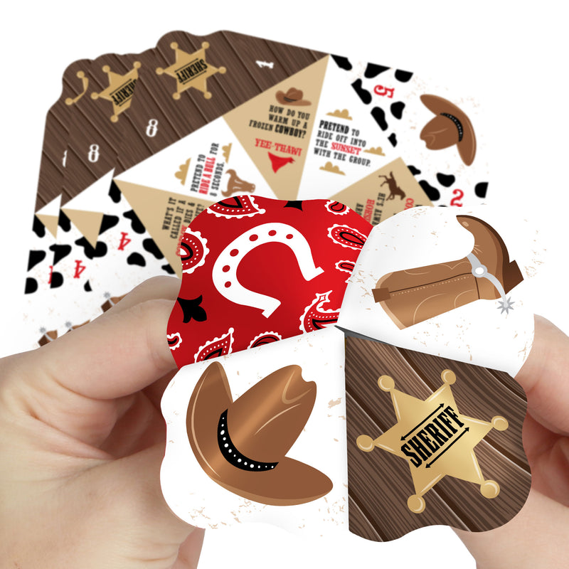 Western Hoedown - Wild West Cowboy Party Cootie Catcher Game - Jokes and Dares Fortune Tellers - Set of 12