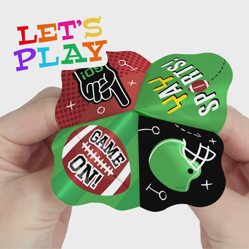The Big Game - Football Party Cootie Catcher Game - Prediction Fortune Tellers - Set of 12