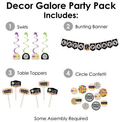 70's Disco - 1970s Disco Fever Party Supplies Decoration Kit - Decor Galore Party Pack - 51 Pieces