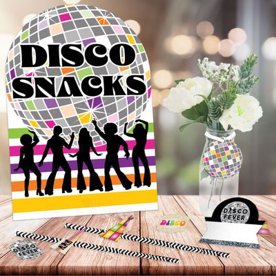 70’s Disco - DIY 1970s Disco Fever Party Signs - Snack Bar Decorations Kit - 50 Pieces
