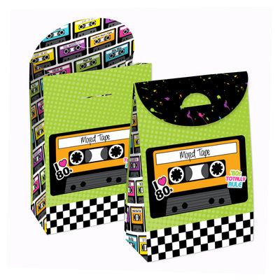 80's Retro - Totally 1980s Gift Favor Bags - Party Goodie Boxes - Set of 12
