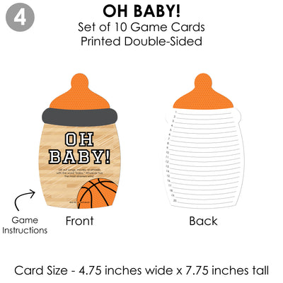 Nothin' But Net - Basketball - 4 Baby Shower Games - 10 Cards Each - Gamerific Bundle