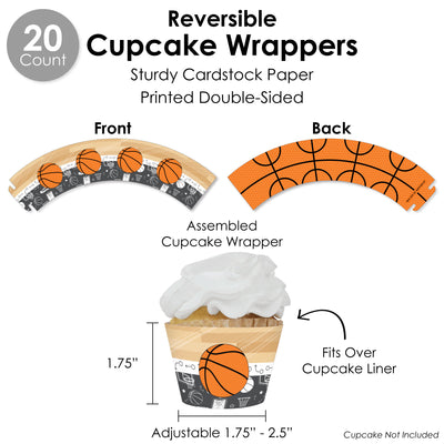 Nothin' But Net - Basketball - Baby Shower or Birthday Party Favors and Cupcake Kit - Fabulous Favor Party Pack - 100 Pieces