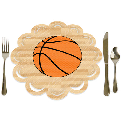 Nothin’ But Net - Basketball - Baby Shower or Birthday Party Round Table Decorations - Paper Chargers - Place Setting For 12