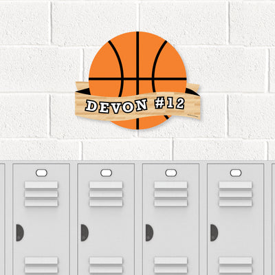 Basketball School Spirit - Personalized Senior Night or Graduation Party Wall Decoration - Involvement Sign