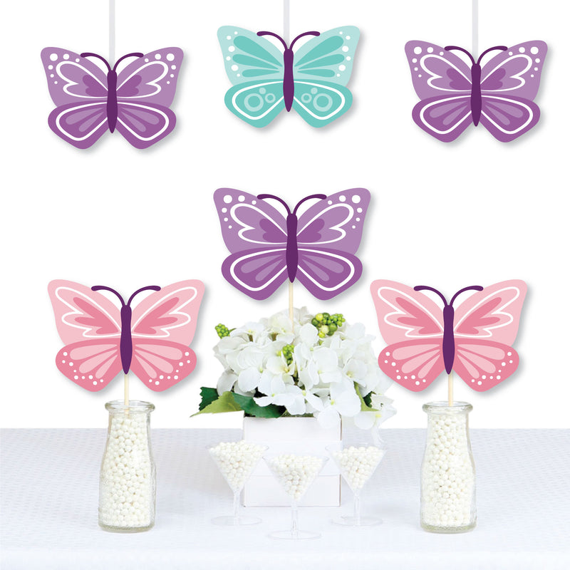 Beautiful Butterfly - Decorations DIY Floral Baby Shower or Birthday Party Essentials - Set of 20