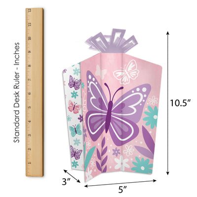 Beautiful Butterfly - Floral Baby Shower or Birthday Party Decor and Confetti - Terrific Table Centerpiece Kit - Set of 30