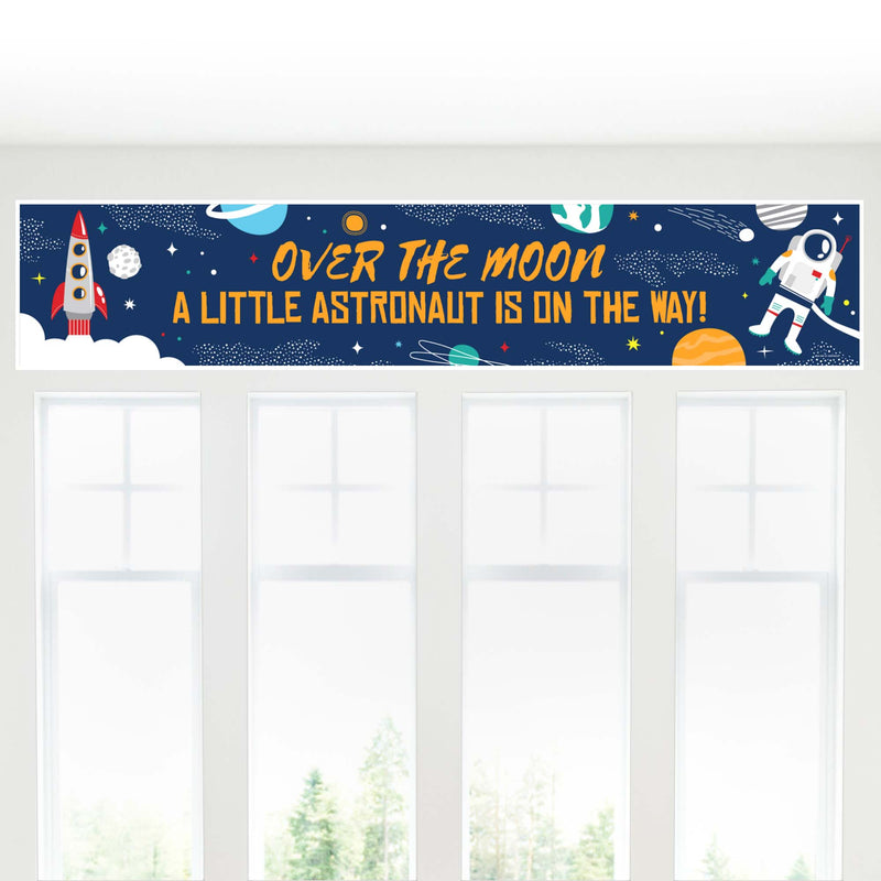 Blast Off to Outer Space - Rocket Ship Baby Shower Decorations Party Banner