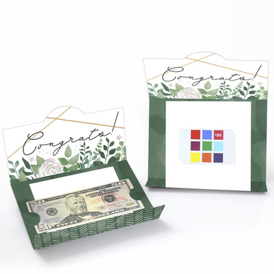 Boho Botanical - Greenery Party Money And Gift Card Holders - Set of 8