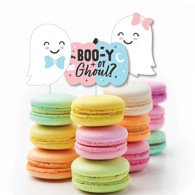 Boo-y or Ghoul - DIY Shaped Halloween Gender Reveal Party Cut-Outs - 24 Count