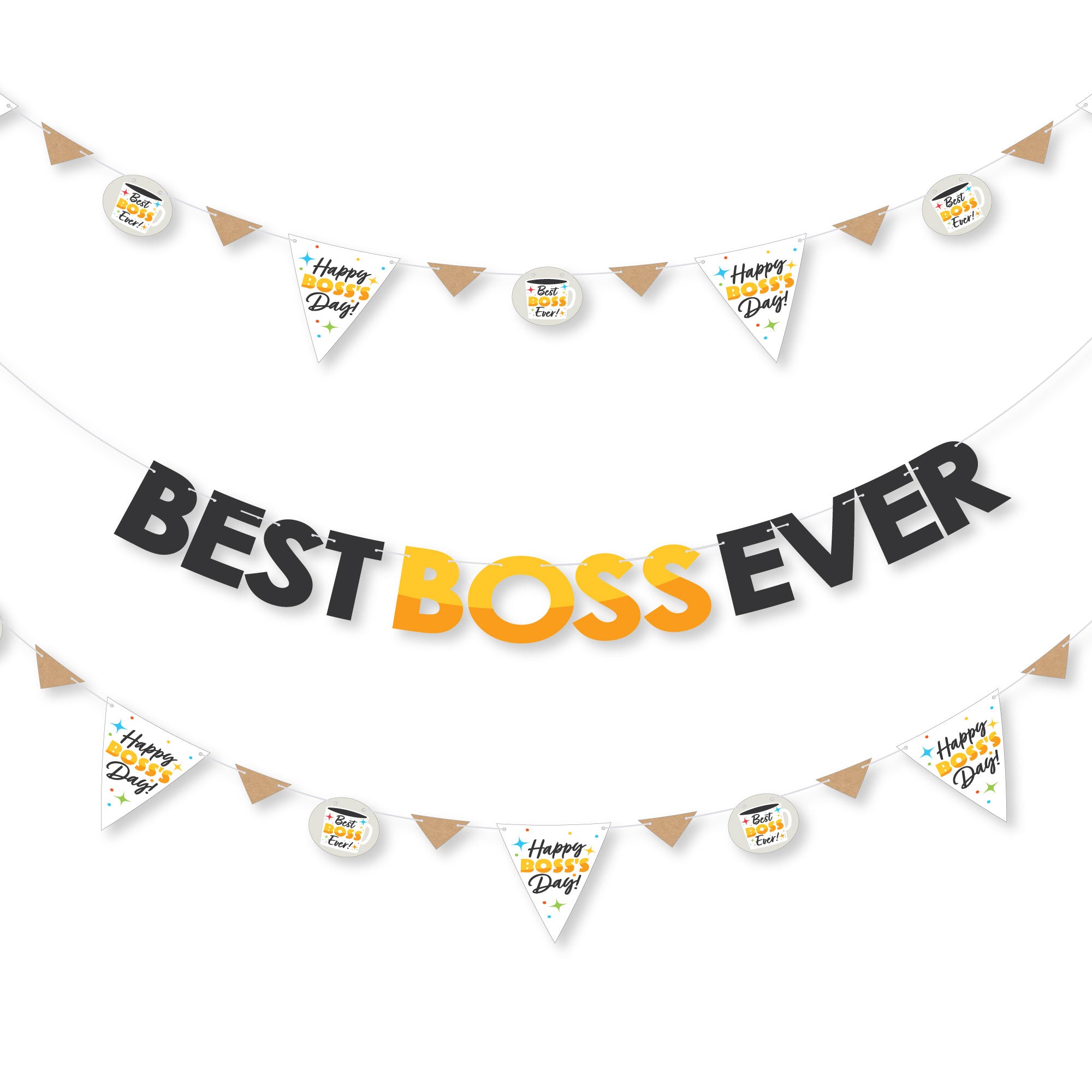 Happy Boss’s Day - Best Boss Ever Letter Banner Decoration - 36 Banner ...