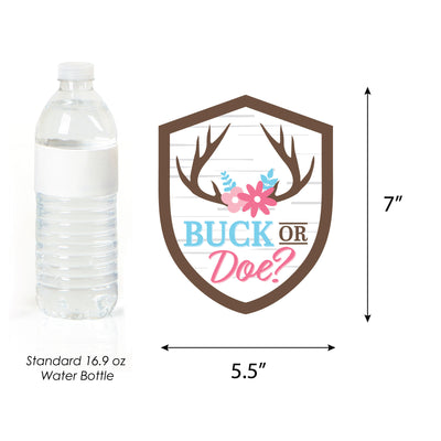 Buck or Doe - Badge, Buck, and Doe Decorations DIY Hunting Gender Reveal Party Essentials - Set of 20