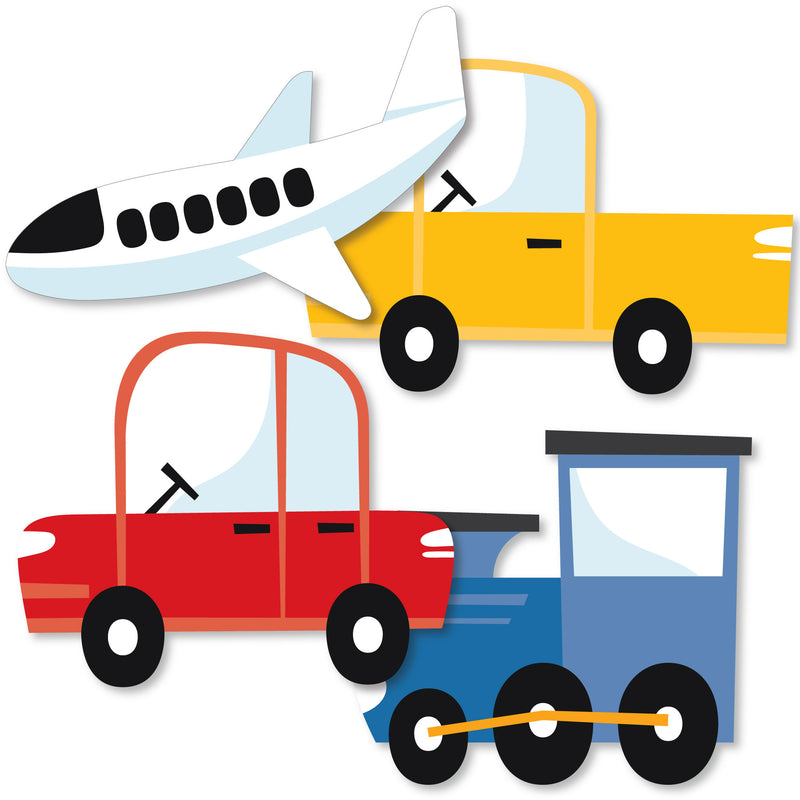 Cars, Trains, and Airplanes - Decorations DIY Transportation Birthday Party Essentials - Set of 20