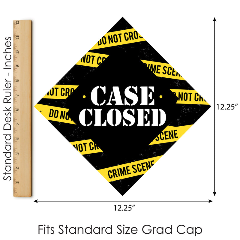 Case Closed - Criminal Justice Graduation Cap Decorations Kit - Grad Cap Cover