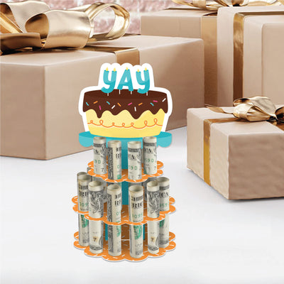 Colorful Happy Birthday - DIY Birthday Party Money Holder Gift - Cash Cake
