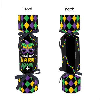 Colorful Mardi Gras Mask - No Snap Masquerade Party Table Favors - DIY Cracker Boxes - Set of 12