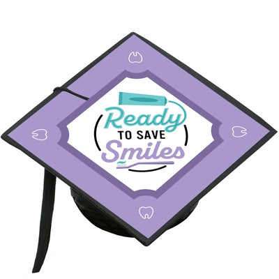 Dental School Grad - Dentistry and Hygienist Graduation Cap Decorations Kit - Grad Cap Cover