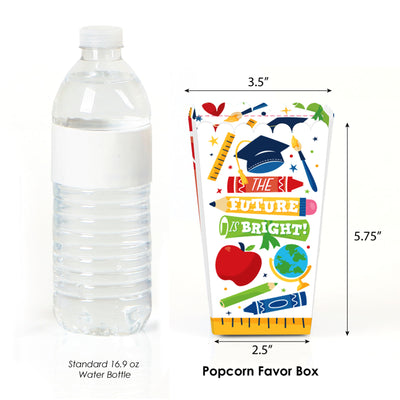 Elementary Grad - Kids Graduation Party Favor Popcorn Treat Boxes - Set of 12