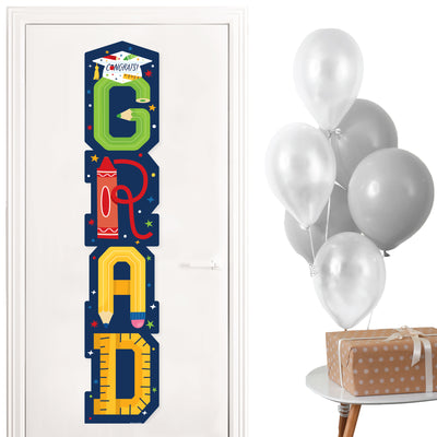 Elementary Grad - Kids Graduation Party Vertical Decoration - Shaped Banner