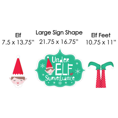 Elf Squad - Yard Sign & Outdoor Lawn Decorations - Kids Elf Christmas and Birthday Party Yard Signs - Set of 8