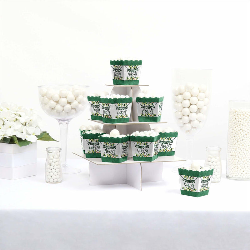 Family Tree Reunion - Party Mini Favor Boxes - Family Gathering Party Treat Candy Boxes - Set of 12