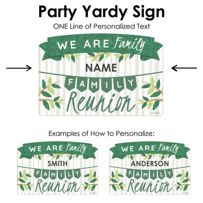 Family Tree Reunion - Family Gathering Party Yard Sign Lawn Decorations - Personalized We Are Family Party Yardy Sign