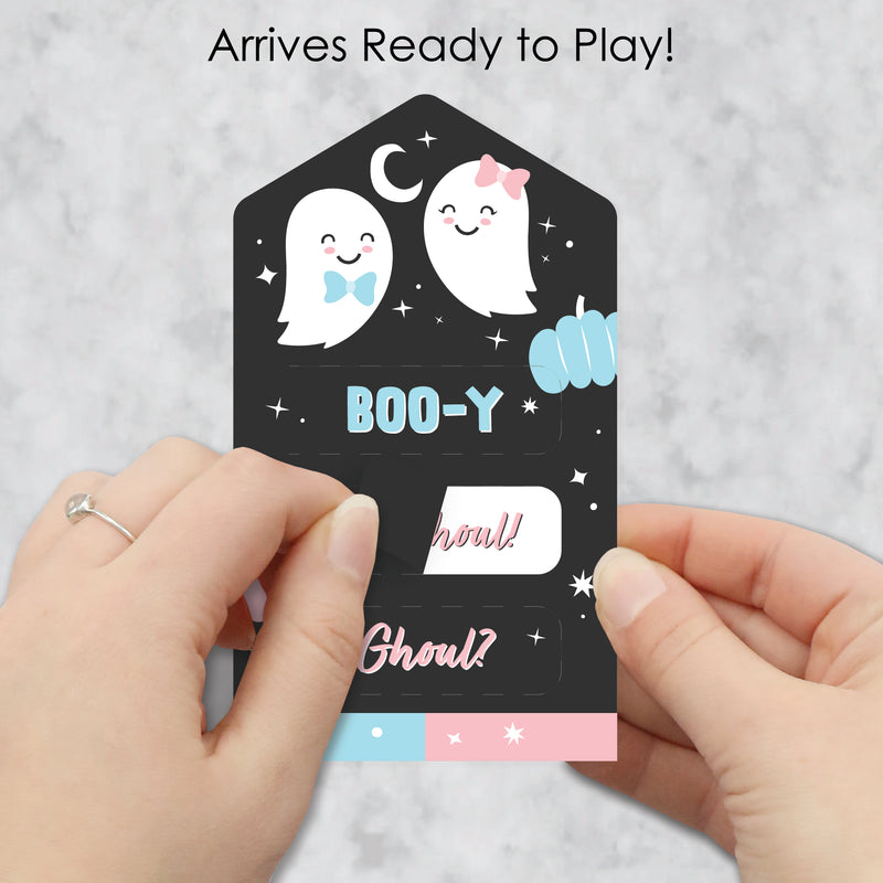 Girl Boo-y or Ghoul - Party Game Pickle Cards - Halloween Gender Reveal Pull Tabs - Set of 12
