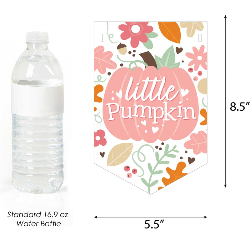 Personalized Girl Little Pumpkin - Custom Fall Baby Shower Bunting Banner and Decorations - Welcome Baby Custom Name Banner