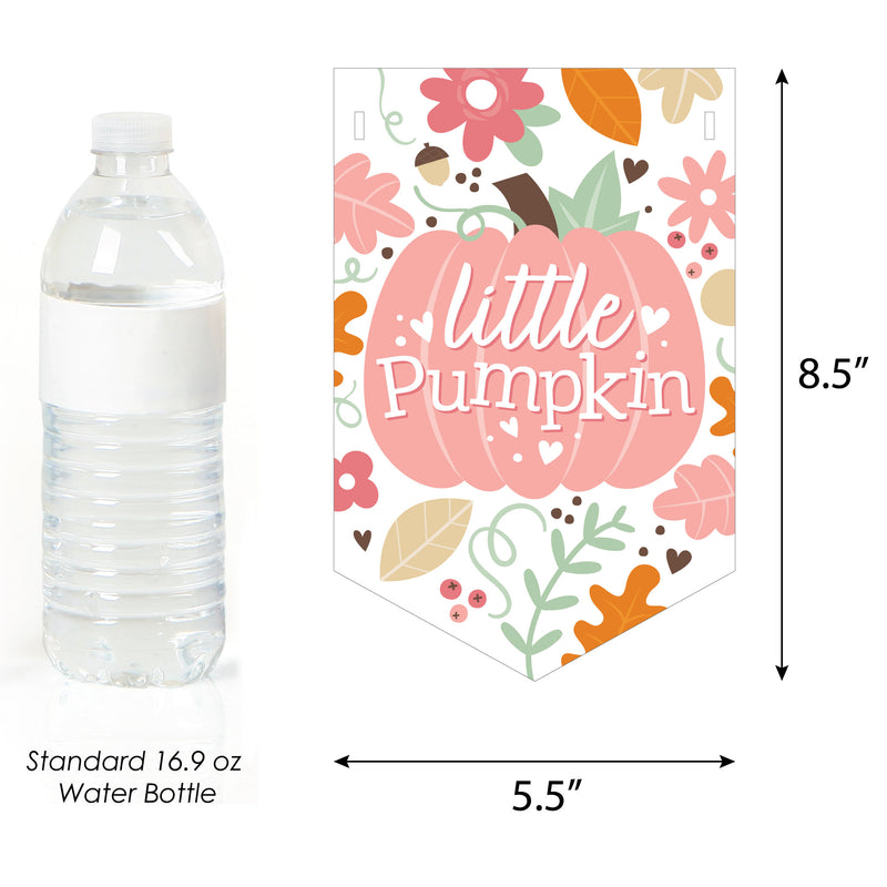 Personalized Girl Little Pumpkin - Custom Fall Birthday Party Bunting Banner and Decorations - Happy Birthday Custom Name Banner