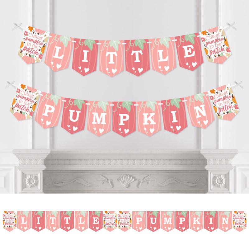 Girl Little Pumpkin - Fall Birthday Party or Baby Shower Bunting Banner - Party Decorations - Little Pumpkin