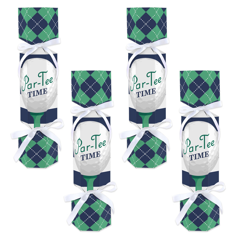 Par-Tee Time - Golf - No Snap Birthday or Retirement Party Table Favors - DIY Cracker Boxes - Set of 12