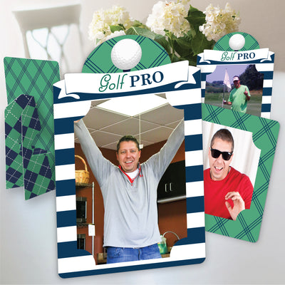 Par-Tee Time - Golf - Birthday or Retirement Party 4x6 Picture Display - Paper Photo Frames - Set of 12