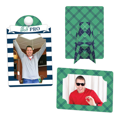 Par-Tee Time - Golf - Birthday or Retirement Party 4x6 Picture Display - Paper Photo Frames - Set of 12