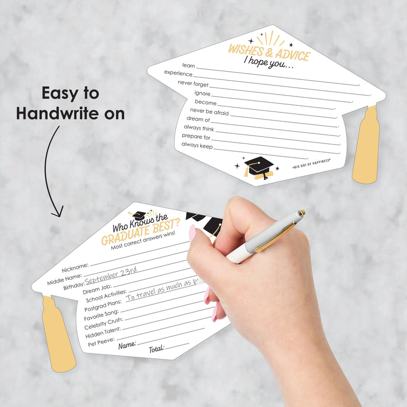 Goodbye High School, Hello College - 2-in-1 Graduation Party Cards - Activity Duo Games - Set of 20