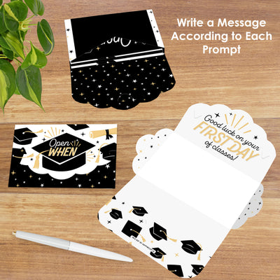 Goodbye High School, Hello College - Graduation Cards Gift Box Kit - Open When Letters - Set of 8