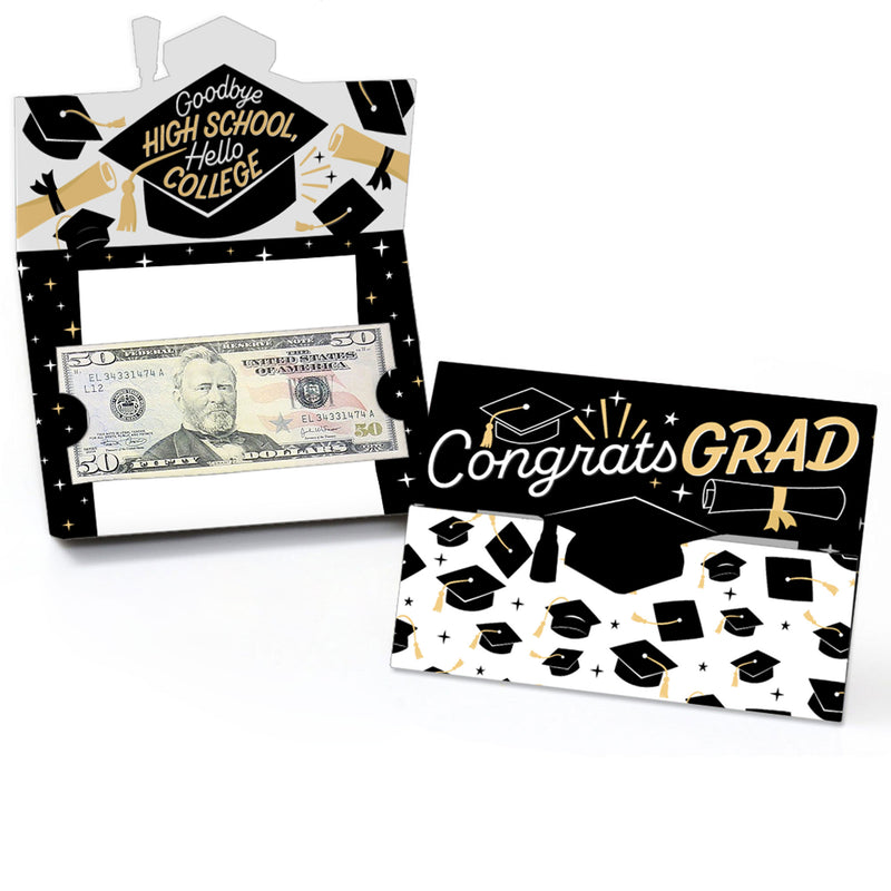 Goodbye High School, Hello College - Graduation Party Money and Gift Card Holders - Set of 8