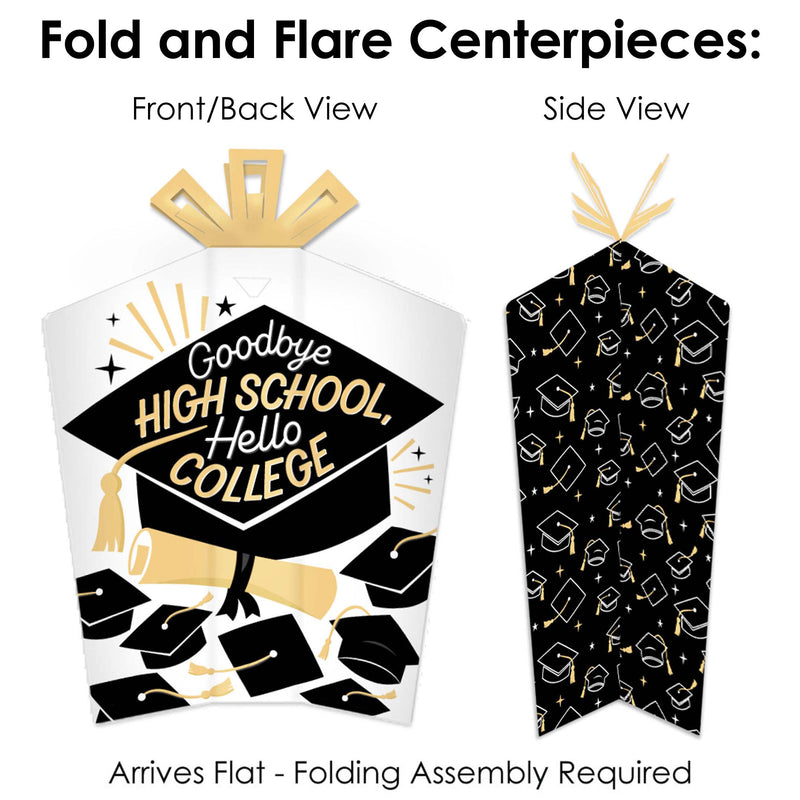 Goodbye High School, Hello College - Graduation Party Decor and Confetti - Terrific Table Centerpiece Kit - Set of 30