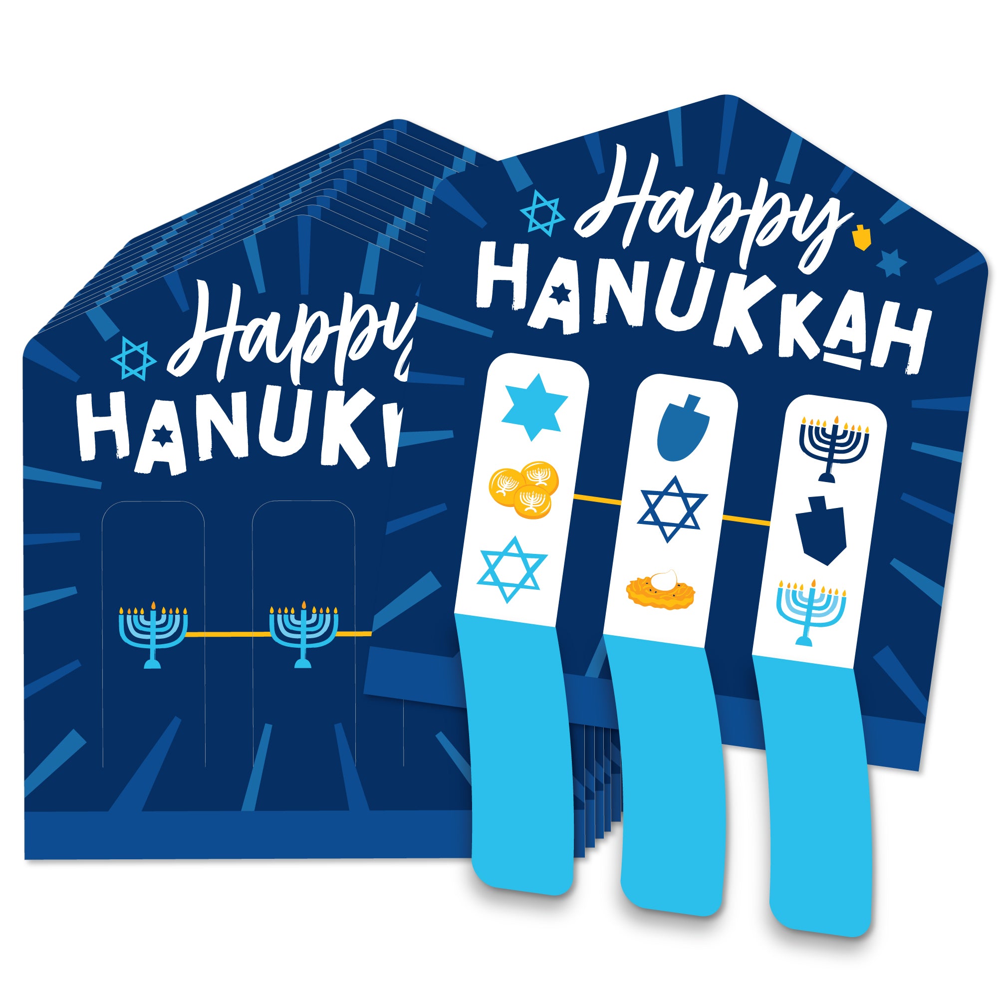 Hanukkah Menorah Chanukah Holiday Party Game Pickle Cards Pull Tabs 3inaRow Set of 12