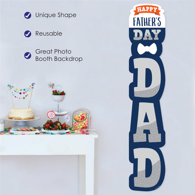 Happy Father's Day - We Love Dad Party Vertical Decoration - Shaped Banner