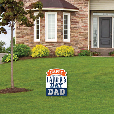 Happy Father's Day - Outdoor Lawn Sign - We Love Dad Party Yard Sign - 1 Piece