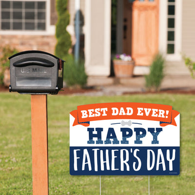 Happy Father's Day - We Love Dad Party Yard Sign Lawn Decorations - Best Dad Ever Party Yardy Sign