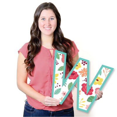 Colorful Floral Happy Mother's Day - Large We Love Mom Party Decorations - We Love Mom - Outdoor Letter Banner