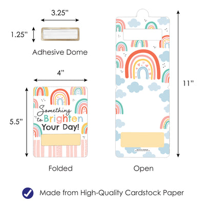 Hello Rainbow - DIY Assorted Boho Baby Shower and Birthday Party Cash Holder Gift - Funny Money Cards - Set of 6