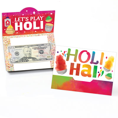 Holi Hai - Festival of Colors Party Money And Gift Card Holders - Set of 8